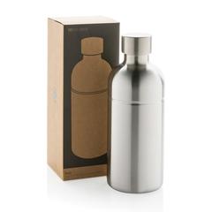 Vue Bouteille pour boisson gazeuse en acier recyclé RCS de couleur gris| Krokrodeal