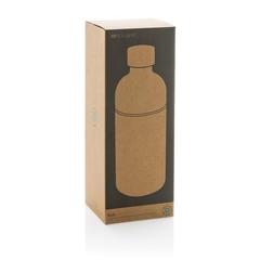 Vue Bouteille pour boisson gazeuse en acier recyclé RCS de couleur gris| Krokrodeal