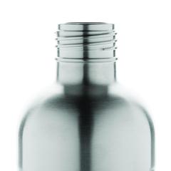 Vue Bouteille pour boisson gazeuse en acier recyclé RCS de couleur gris| Krokrodeal