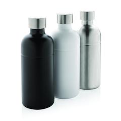 Vue Bouteille pour boisson gazeuse en acier recyclé RCS de couleur gris| Krokrodeal