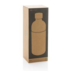 Vue Bouteille pour boisson gazeuse en acier recyclé RCS de couleur blanc| Krokrodeal
