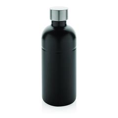Vue Bouteille pour boisson gazeuse en acier recyclé RCS de couleur noir| Krokrodeal