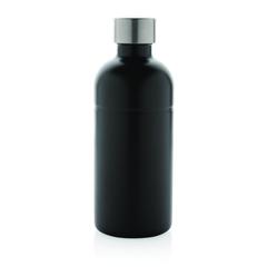 Vue Bouteille pour boisson gazeuse en acier recyclé RCS de couleur noir| Krokrodeal