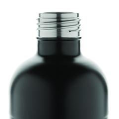 Vue Bouteille pour boisson gazeuse en acier recyclé RCS de couleur noir| Krokrodeal