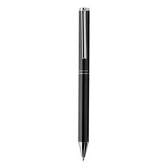 Vue Stylo en aluminium recyclé certifié RCS Swiss Peak Cedar de couleur noir| Krokrodeal