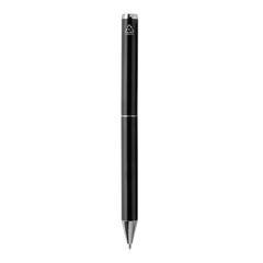 Vue Stylo en aluminium recyclé certifié RCS Swiss Peak Cedar de couleur noir| Krokrodeal