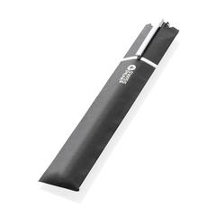 Vue Stylo en aluminium recyclé certifié RCS Swiss Peak Cedar de couleur noir| Krokrodeal