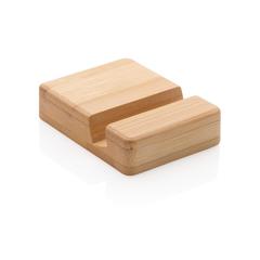 Vue Support téléphone en bambou de couleur marron| Krokrodeal