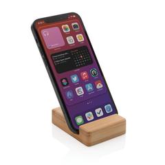 Vue Support téléphone en bambou de couleur marron| Krokrodeal