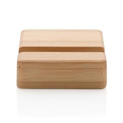 Vue Support téléphone en bambou de couleur marron| Krokrodeal