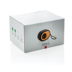 Vue Enceinte Bamboo X de couleur marron| Krokrodeal