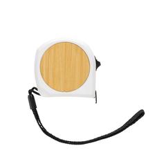 Vue Mètre ruban 5M/19mm en plastique recyclé RCS et bambou de couleur blanc| Krokrodeal