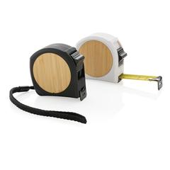 Vue Mètre ruban 5M/19mm en plastique recyclé RCS et bambou de couleur blanc| Krokrodeal