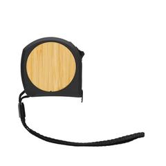 Vue Mètre ruban 5M/19mm en plastique recyclé RCS et bambou de couleur noir| Krokrodeal