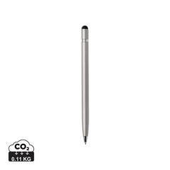 Vue Stylo stylet en métal épuré de couleur gris| Krokrodeal