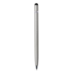 Vue Stylo stylet en métal épuré de couleur gris| Krokrodeal