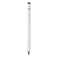 Vue Stylo stylet en métal épuré de couleur blanc| Krokrodeal