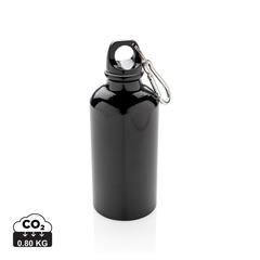 Bouteille sport en aluminium avec mousqueton publicitaire pas cher