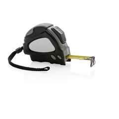 Vue Mètre ruban Auto stop 5M/19mm en plastique recyclé RCS de couleur noir| Krokrodeal