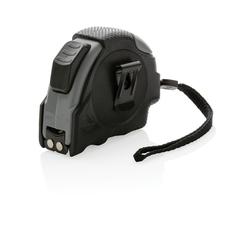 Vue Mètre ruban Auto stop 5M/19mm en plastique recyclé RCS de couleur noir| Krokrodeal