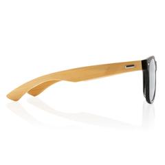 Vue Lunettes de soleil en bambou et plastique recyclé RCS de couleur noir| Krokrodeal