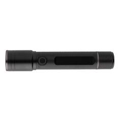 Vue Lampe torche 3W rechargeable par USB en alu RCS Gear X de couleur noir| Krokrodeal
