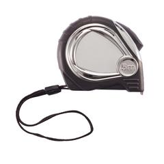 Vue Mètre ruban automatique finition chromée de couleur noir| Krokrodeal