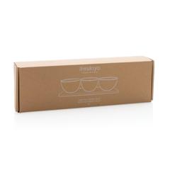 Vue Set 3 bols de service avec plateau en bambou Ukiyo de couleur blanc| Krokrodeal