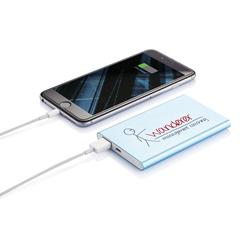 Vue Batterie de secours plate 4000mAh de couleur bleu| Krokrodeal