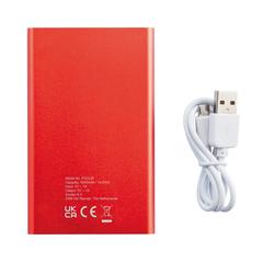 Vue Batterie de secours plate 4000mAh de couleur rouge| Krokrodeal