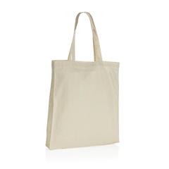 Vue Sac tote en coton recyclé avec soufflet Impact AWARE™ de couleur blanc| Krokrodeal