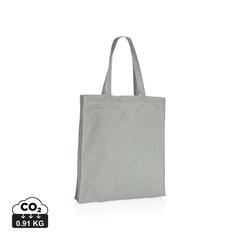 Vue Sac tote en coton recyclé avec soufflet Impact AWARE™ de couleur gris| Krokrodeal