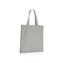 Vue Sac tote en coton recyclé avec soufflet Impact AWARE™ de couleur gris| Krokrodeal
