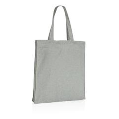 Vue Sac tote en coton recyclé avec soufflet Impact AWARE™ de couleur gris| Krokrodeal