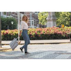 Vue Sac tote en coton recyclé avec soufflet Impact AWARE™ de couleur gris| Krokrodeal