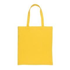 Vue Sac tote en coton recyclé avec soufflet Impact AWARE™ de couleur jaune| Krokrodeal
