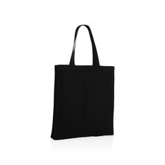 Vue Sac tote en coton recyclé avec soufflet Impact AWARE™ de couleur noir| Krokrodeal