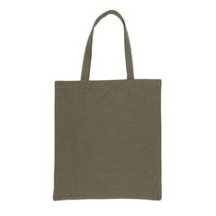 Vue Sac tote en coton recyclé avec soufflet Impact AWARE™ de couleur vert| Krokrodeal