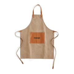 Vue VINGA Tablier en toile recyclée GRS Tome de couleur marron| Krokrodeal