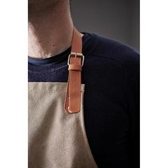 Vue VINGA Tablier en toile recyclée GRS Tome de couleur marron| Krokrodeal