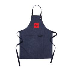 Vue VINGA Tablier en toile recyclée GRS Tome de couleur bleu| Krokrodeal