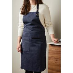 Vue VINGA Tablier en toile recyclée GRS Tome de couleur bleu| Krokrodeal