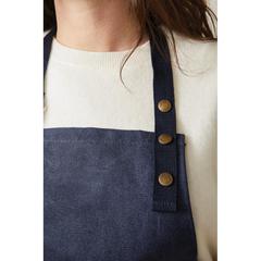 Vue VINGA Tablier en toile recyclée GRS Tome de couleur bleu| Krokrodeal