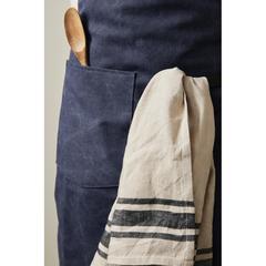 Vue VINGA Tablier en toile recyclée GRS Tome de couleur bleu| Krokrodeal