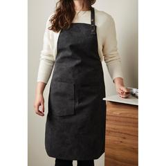 Vue VINGA Tablier en toile recyclée GRS Tome de couleur noir| Krokrodeal