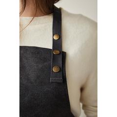 Vue VINGA Tablier en toile recyclée GRS Tome de couleur noir| Krokrodeal