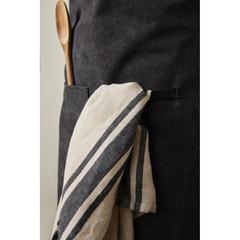 Vue VINGA Tablier en toile recyclée GRS Tome de couleur noir| Krokrodeal