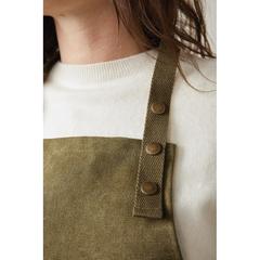 Vue VINGA Tablier en toile recyclée GRS Tome de couleur vert| Krokrodeal