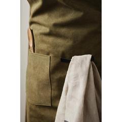 Vue VINGA Tablier en toile recyclée GRS Tome de couleur vert| Krokrodeal