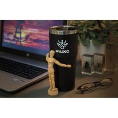 Vue Mug lumineux de couleur noir| Krokrodeal